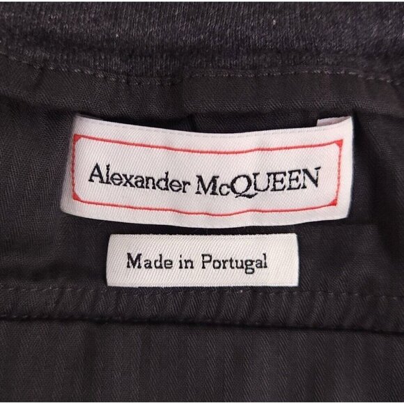 Alexander Mcqueen Stripe-Detail Track Shorts XS Mens Gray Fleece NWOT - Picture 7 of 14